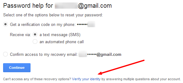 Recover the Gmail Password without security Question